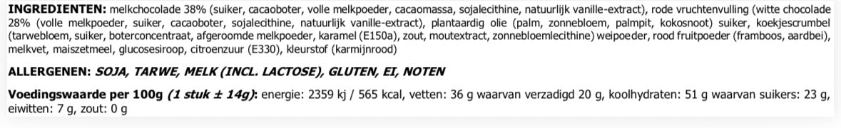 Pralines 'Bosjuweel' - Melk/Bosvruchten - 32 stuks