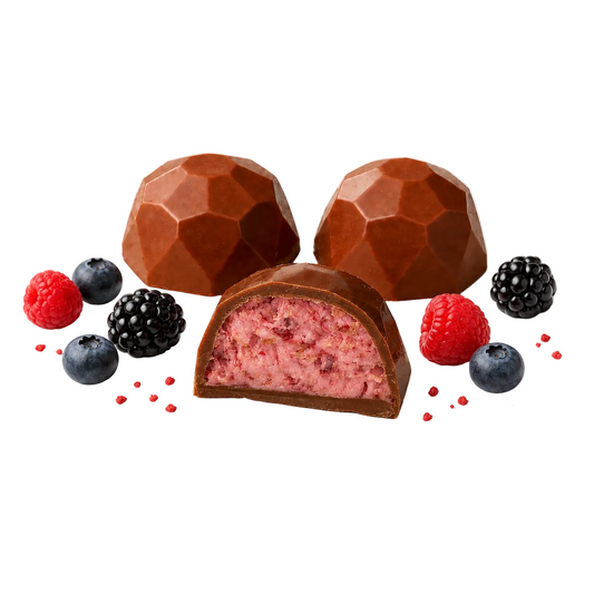 Pralines 'Bosjuweel' - Melk/Bosvruchten - 16 stuks
